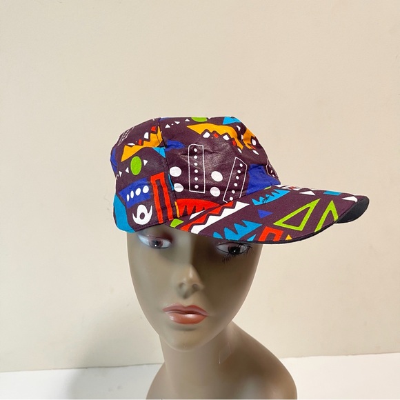 African Print Ankara Multicolor Colorful Handmade Baseball Cap - Picture 9 of 9